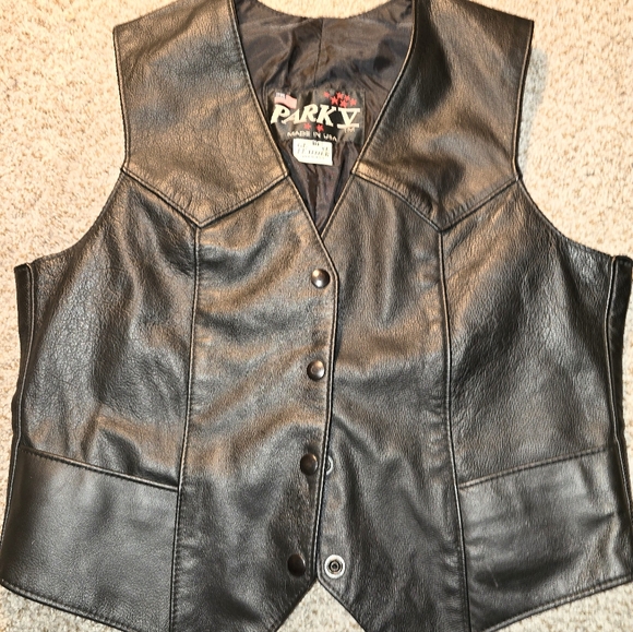 Leather biker vest - Picture 2 of 4